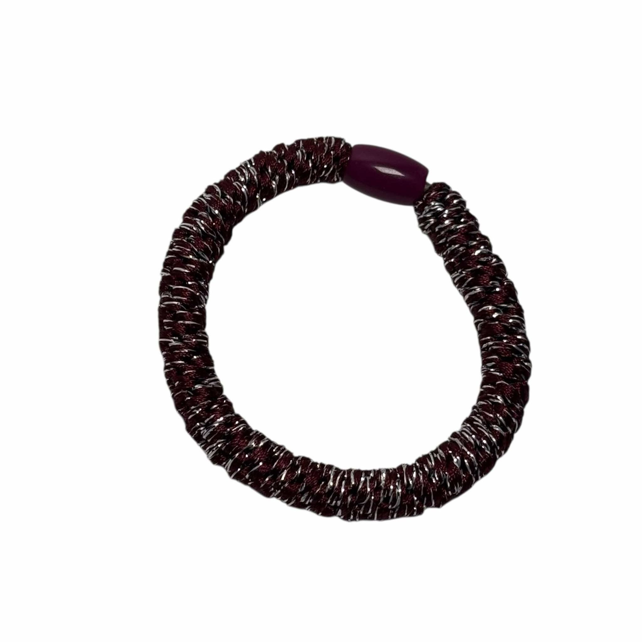 Hårelastik bordeaux glimmer